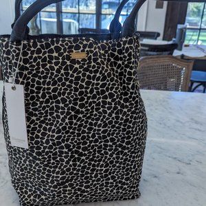 Hammitt Oliver Medium Dapple Calf Hair Purse Black Leather Bag Handbag New